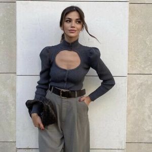 Zara cut-out knit top